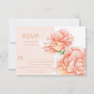 Modern Floral Wedding RSVP Meal Choice Card