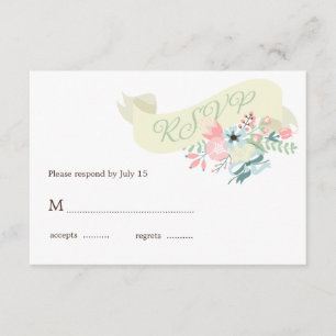 Modern Floral Wedding RSVP Response