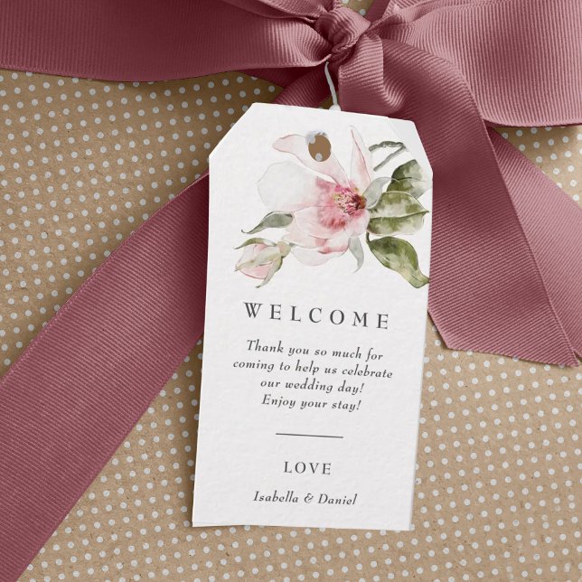 Modern Floral Wedding Welcome Bag Tag (Creator Uploaded)