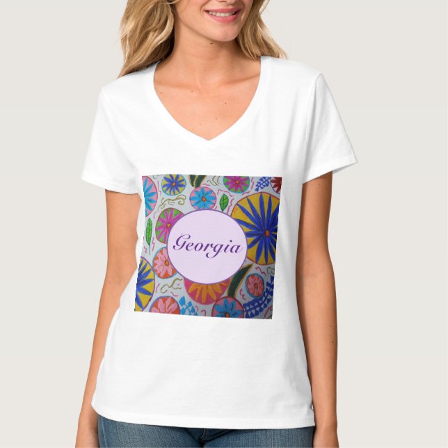 Modern Floral  Women's  T-Shirt (Front)