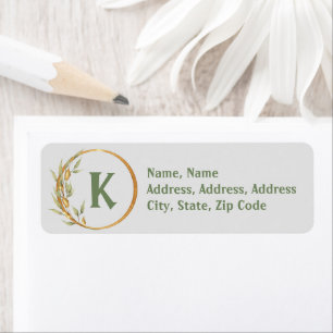 Modern Floral Wreath Greetings Postage