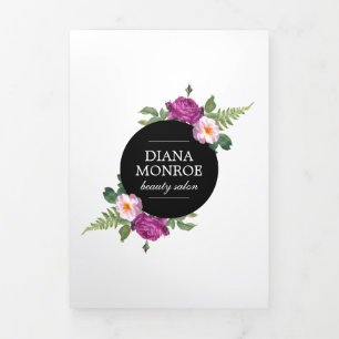Modern Floral Wreath Salon Brochure