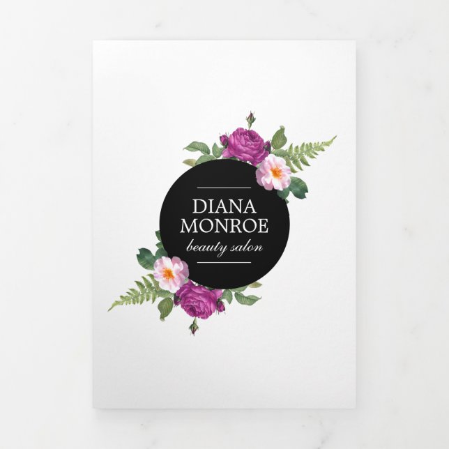 Modern Floral Wreath Salon Brochure (Cover)