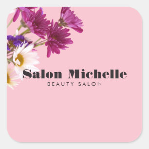 Modern Floral Wreath Square Sticker