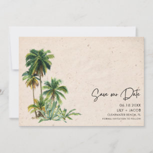 Modern Florida Beach Photo Wedding Save The Date