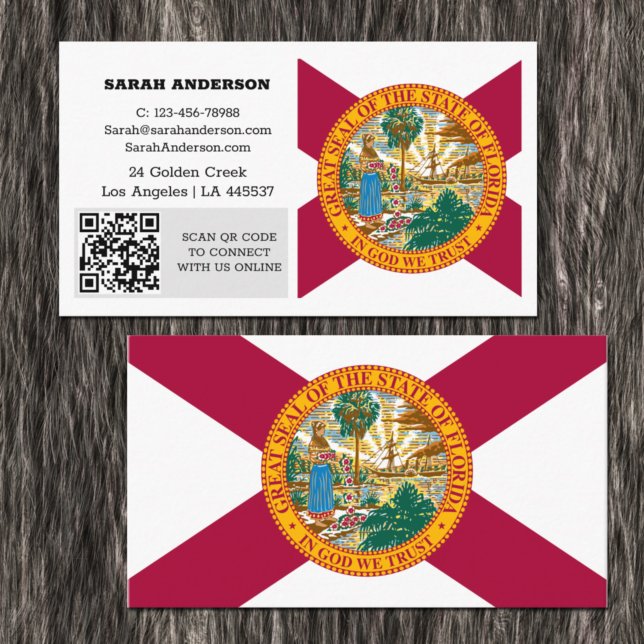 Modern Florida Business Card, Florida Flag / USA Card (Creator Uploaded)