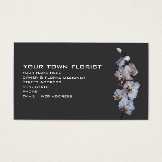 Modern Florist Business Card - Orchids