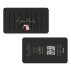 Modern Florist Shop Black Gold Flower Bouquet 