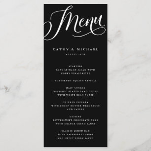 Modern Flourish Script, Black Menu