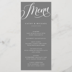 Modern Flourish Script, Grey Menu