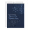 Modern Flourish Wedding Invitation Dark Blue