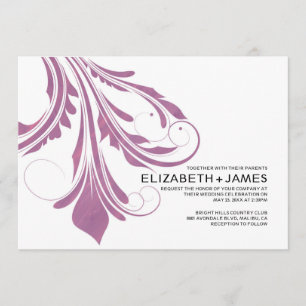 Modern Flourish Wedding Invitations