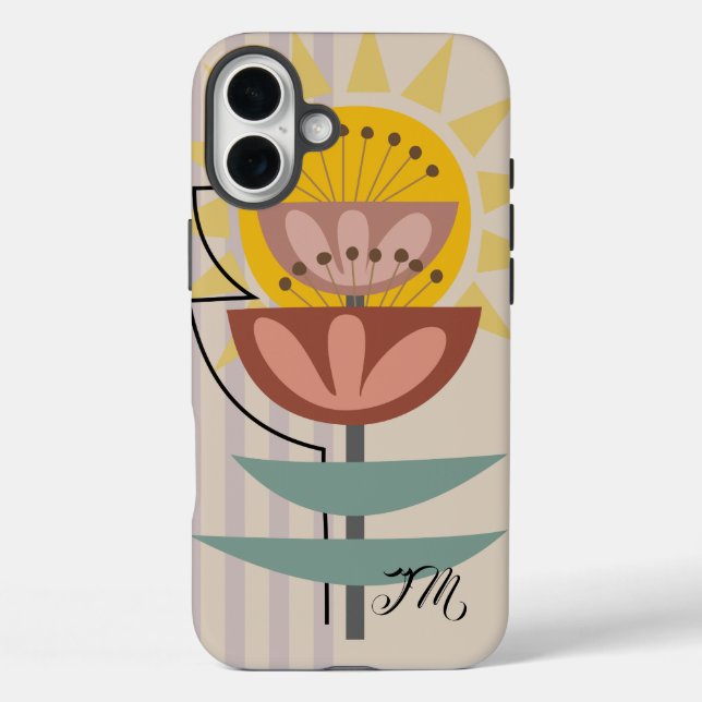 Modern flower and custom text Case-Mate iPhone case (Back)
