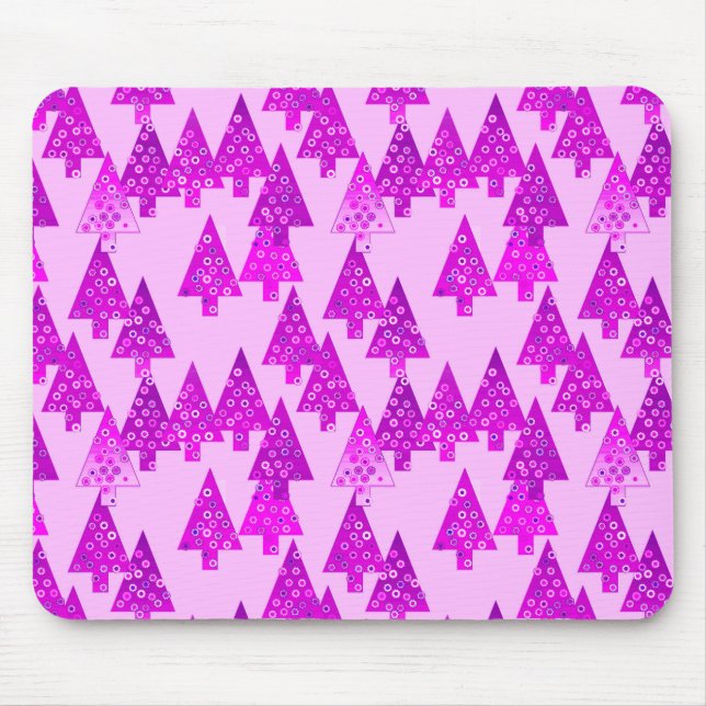 Modern flower Christmas trees - orchid Mouse Mat (Front)