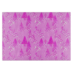 Modern flower Christmas trees - orchid & violet Cutting Board