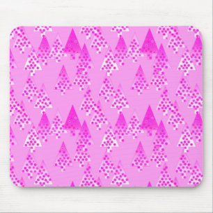 Modern flower Christmas trees - orchid & violet Mouse Mat
