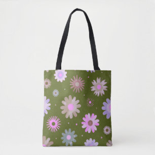 Modern Flower Pattern Tote Bag