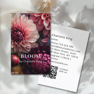 Modern Flower QR Code Business Card