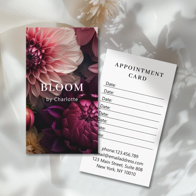 Modern Flower Salon Appointment Card (Modern Flower Salon Appointment Card)
