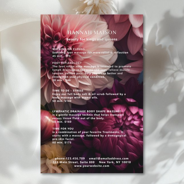 Modern Flower Salon Pricelist Flyer (Modern Flower Salon Pricelist Flyer)
