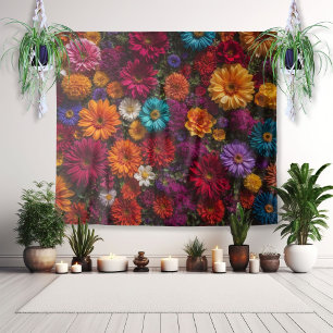 Modern Flower Wall Tapestry Backdrop