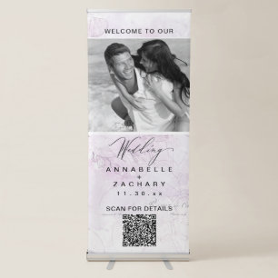*~* Modern Flowers AR26 Romantic Mint Wedding Retractable Banner