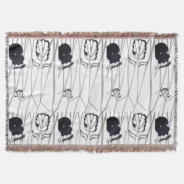 Modern flowers collection Throw Blanket (Front)