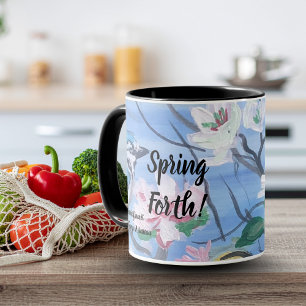 Modern Flowers '' Spring Forth'' Art Mug