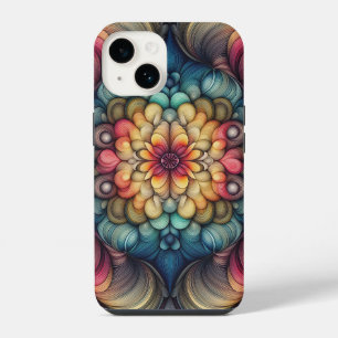 Modern Flowing Line Art Phone Case Vibrant Abstrac