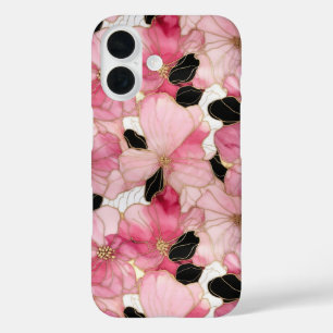 Modern Fluid Watercolor Pink Splash iPhone 16 Case