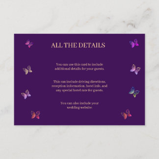 modern flying butterflies heart  enclosure card