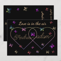 modern flying butterflies heart