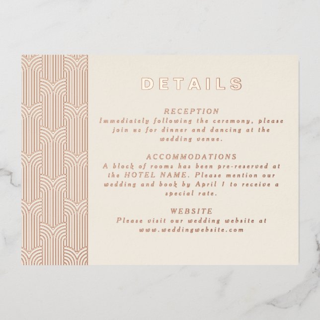 Modern Foil Detail Card (Front)