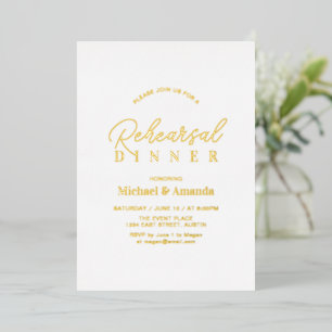Modern Foil Wedding Rehearsal Dinner