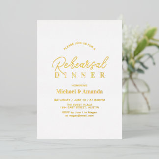 Modern Foil Wedding Rehearsal Dinner