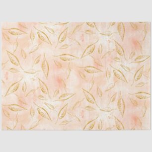 Modern Foliage Greenery Gold Glitter Watercolor Tissue Paper