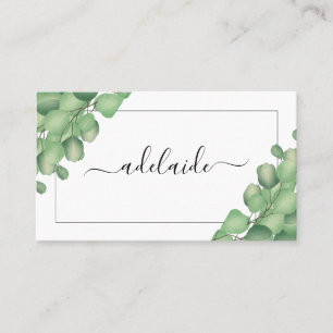 Modern Foliage Greenery Hair Stylist Botanical Business Card