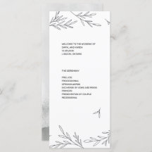 Modern Foliage Party Flat Program