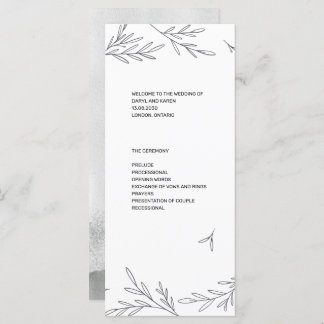 Modern Foliage Party Flat Program  Programme