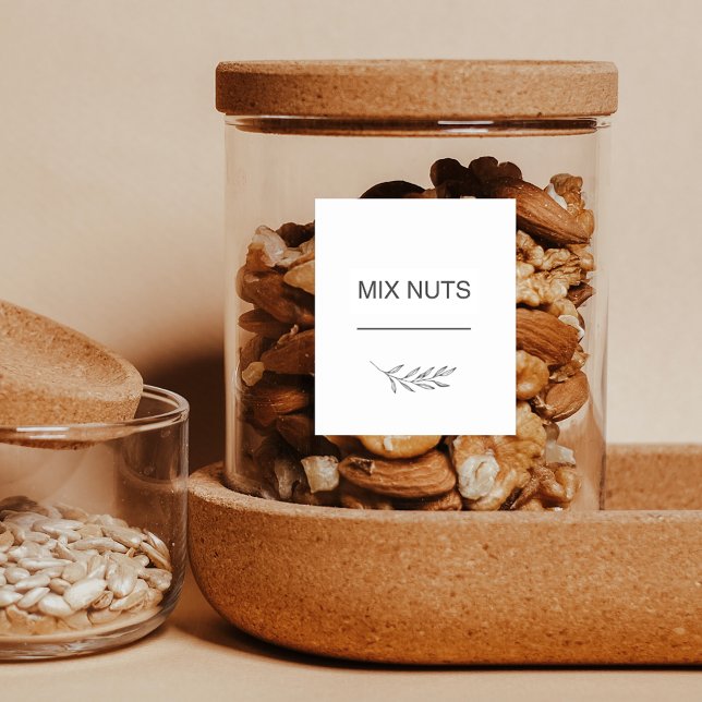 Modern Foliage Waterproof Kitchen Spice Jar Label (Creator Uploaded)