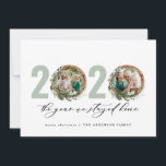 Modern foliage wreath 2020 stayed home holiday card<br><div class="desc">Modern minimal foliage wreath Merry Christmas 2020 the year we stayed home script holiday Christmas card. Hand painted eucalyptus,  minimal foliage and modern rustic rattan wreath give this holiday card a luxurious feel. In classy greens,  browns and greys.</div>
