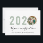 Modern foliage wreath 2020 stayed home holiday card<br><div class="desc">Modern minimal foliage wreath Merry Christmas 2020 the year we stayed home script holiday Christmas card. Hand painted eucalyptus,  minimal foliage and modern rustic rattan wreath give this holiday card a luxurious feel. In classy greens,  browns and greys.</div>