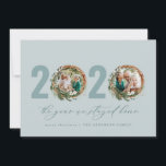 Modern foliage wreath 2020 stayed home holiday card<br><div class="desc">Modern minimal foliage wreath Merry Christmas 2020 the year we stayed home script holiday Christmas card. Hand painted eucalyptus,  minimal foliage and modern rustic rattan wreath give this holiday card a luxurious feel. In classy greens,  browns and greys.</div>