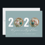 Modern foliage wreath 2020 stayed home holiday card<br><div class="desc">Modern minimal foliage wreath Merry Christmas 2020 the year we stayed home script holiday Christmas card. Hand painted eucalyptus,  minimal foliage and modern rustic rattan wreath give this holiday card a luxurious feel. In classy greens,  browns and greys.</div>