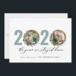Modern foliage wreath 2020 stayed home holiday card<br><div class="desc">Modern minimal foliage wreath Merry Christmas 2020 the year we stayed home script holiday Christmas card. Hand painted eucalyptus,  minimal foliage and modern rustic rattan wreath give this holiday card a luxurious feel. In classy greens,  browns and greys.</div>