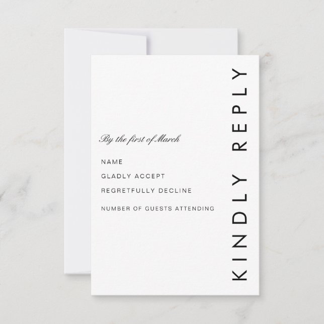 Modern Folio RSVP Card (Front)