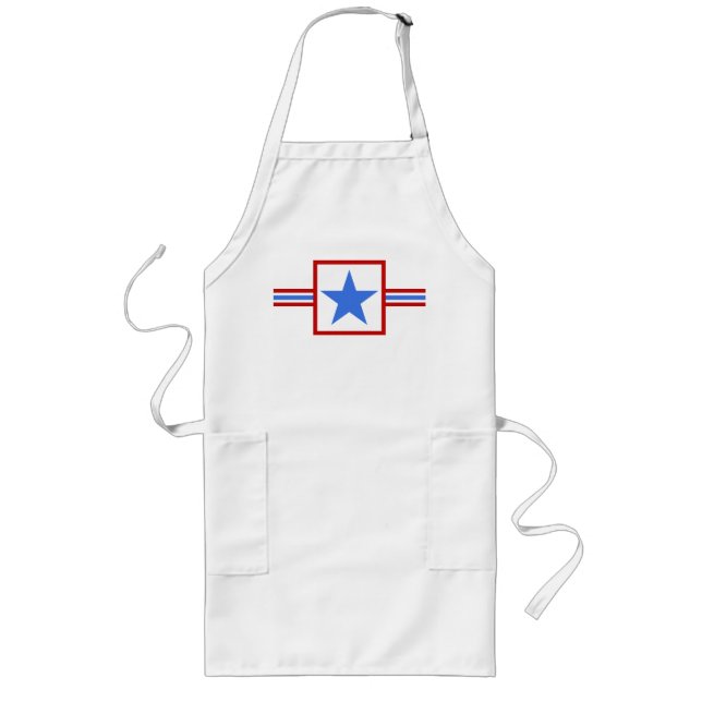 Modern Folk Art American Patriotic Apron (Front)