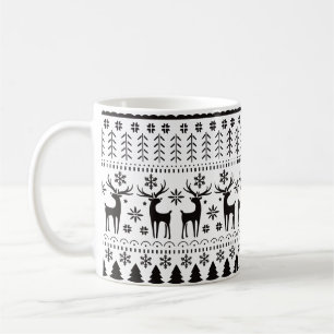 Modern Folk Art Christmas Reindeer  Coffee Mug