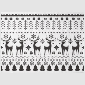 Modern Folk Art Christmas Reindeer  Tissue Paper