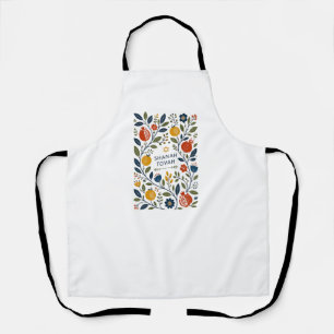 Modern Folk Art Shana Tovah Botanical Apron